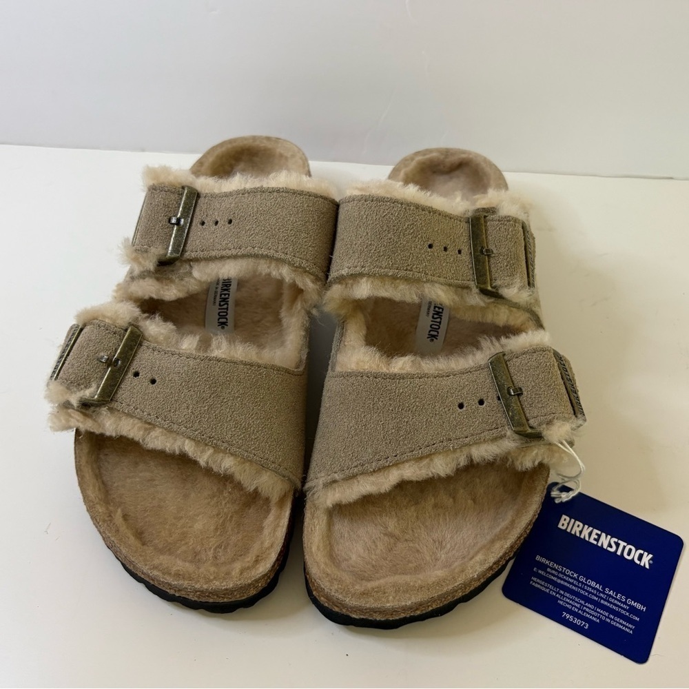 NWT Birkenstock Arizona Shearling Sandals Size 40 - Picture 4 of 12